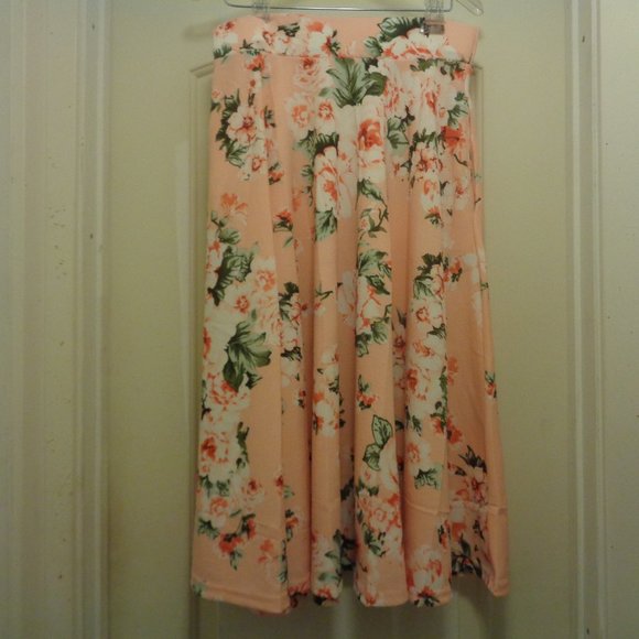 N3WT WHITE MARK PRETTY PEACH MID SKIRT L - Picture 1 of 7